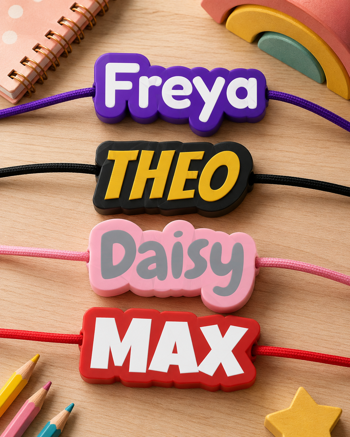 Threadable Name Bar - Personalised Name Bead