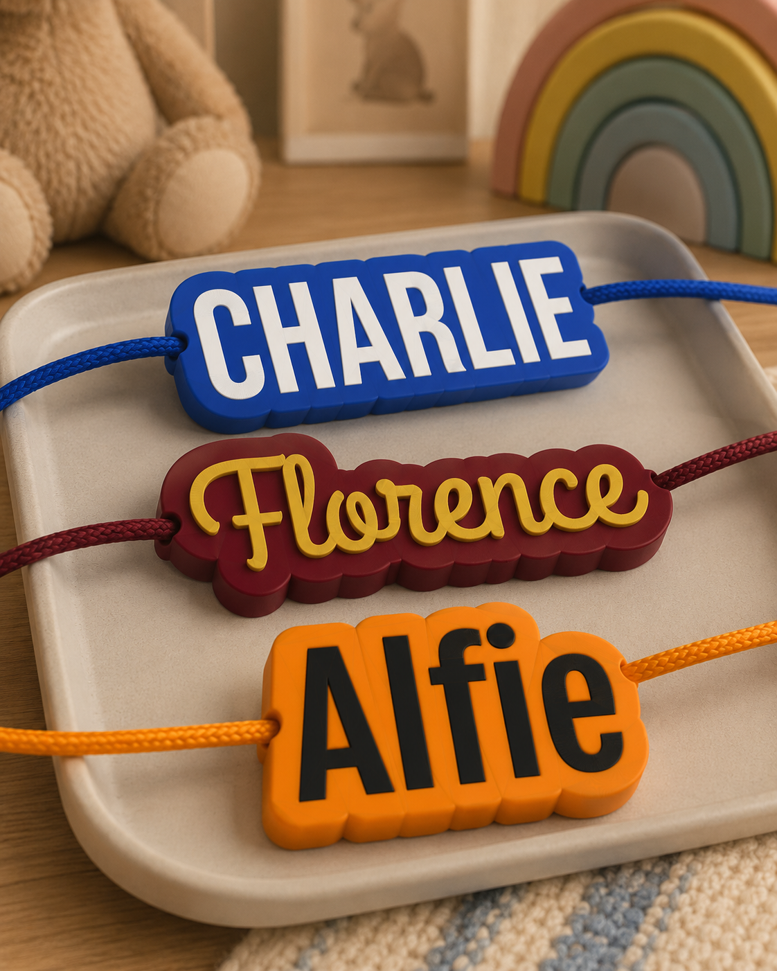 Threadable Name Bar - Personalised Name Bead