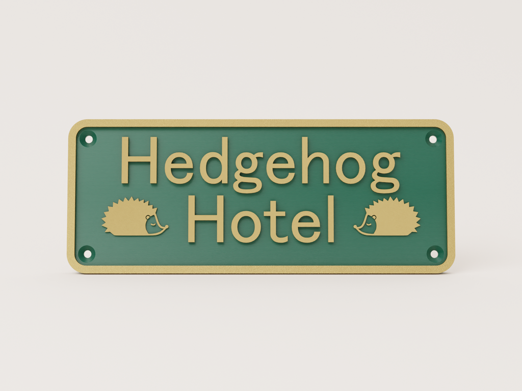 Personalised Hedgehog Hotel Door Sign