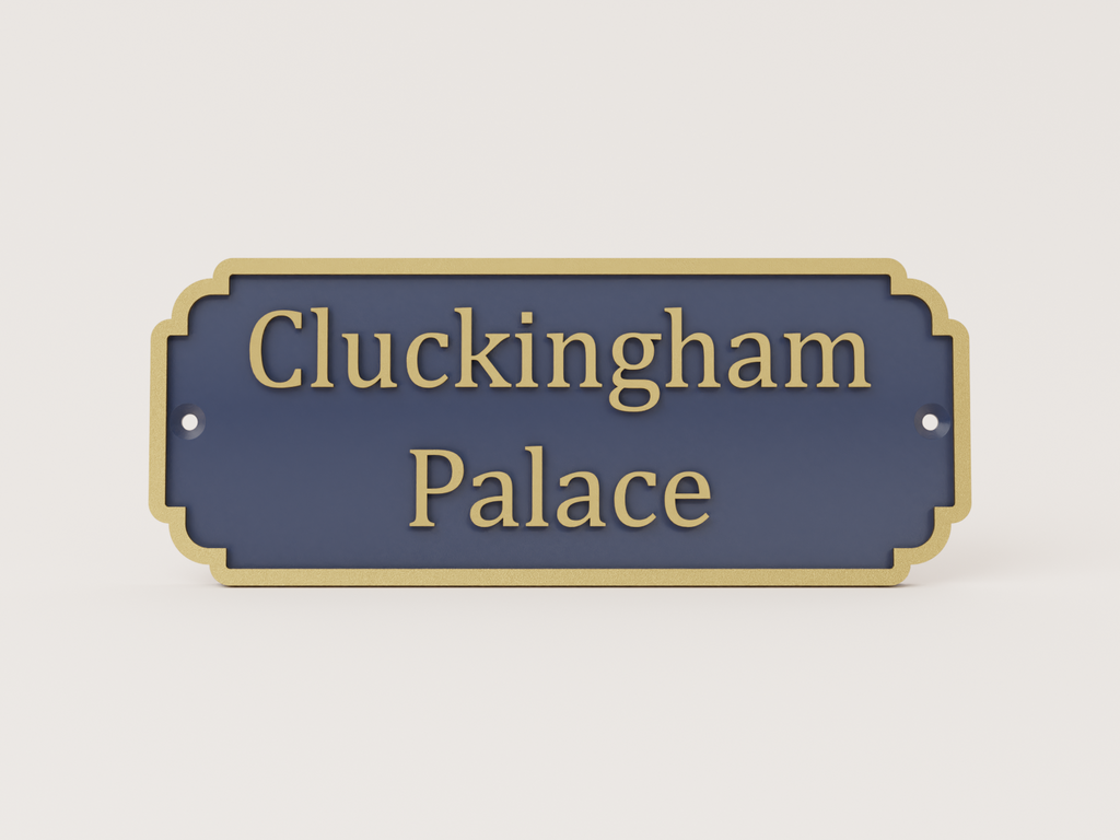 Cluckingham Palace Chicken Coop Sign - Customise your own