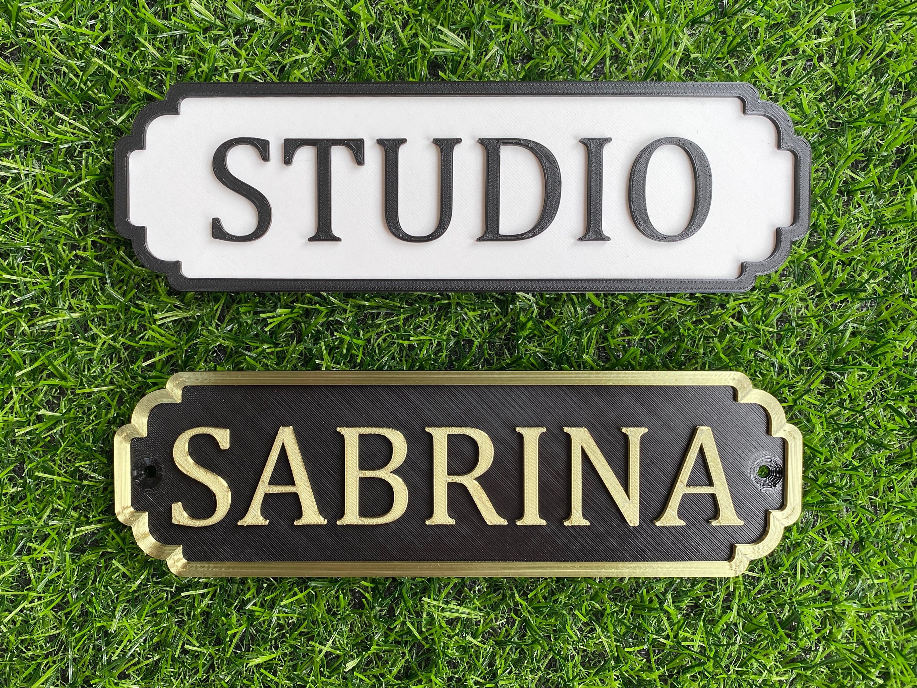 stable door name plate