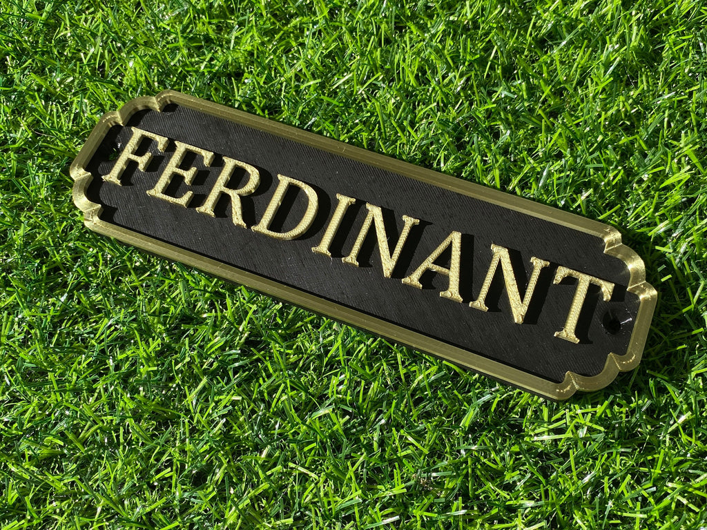 stable door name plate