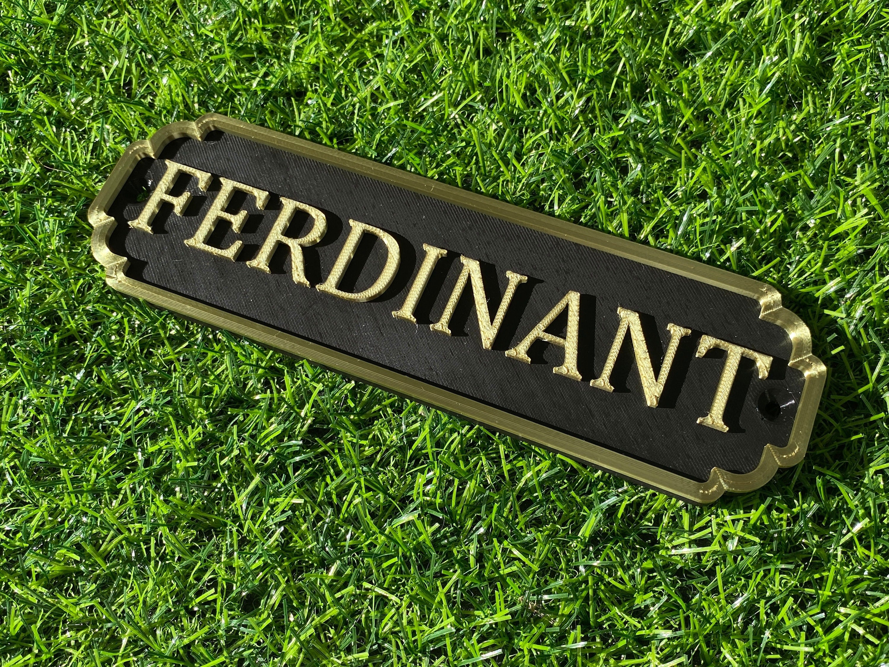 stable door name plate