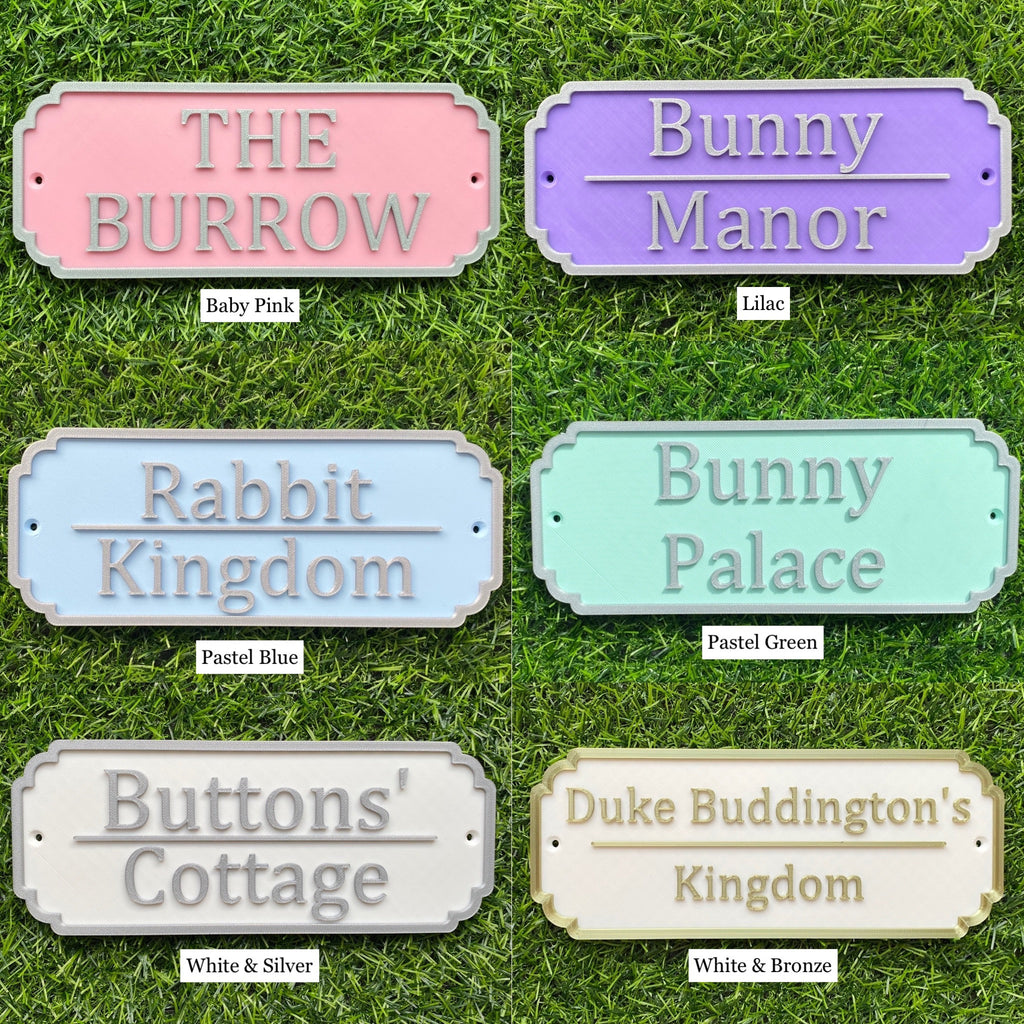 Six pastel sign colourways including baby pink, lilac, pastel blue and pastel green