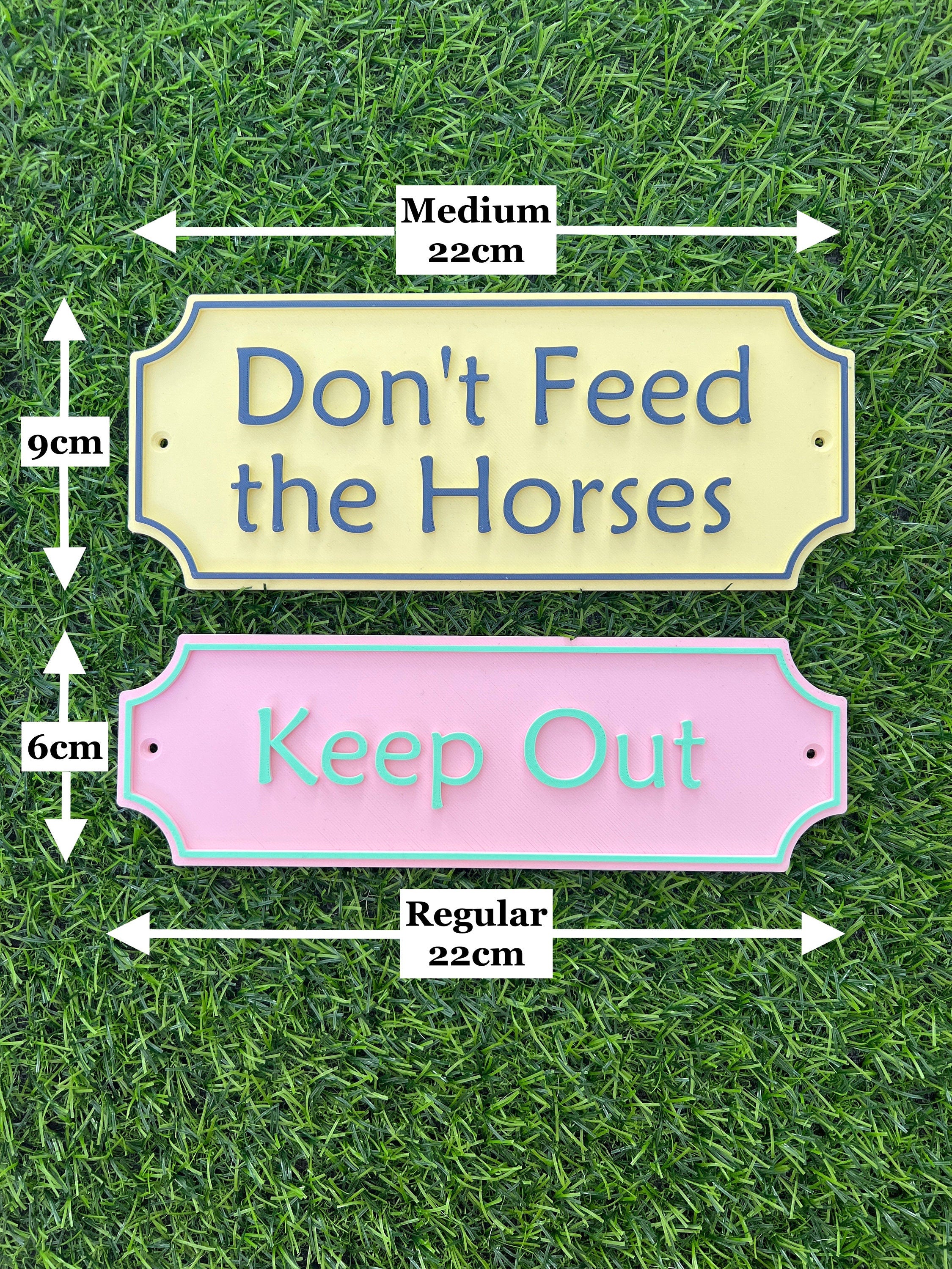 Emley sign sizes: Medium 22cm x 9cm and Regular 22cm x 6cm