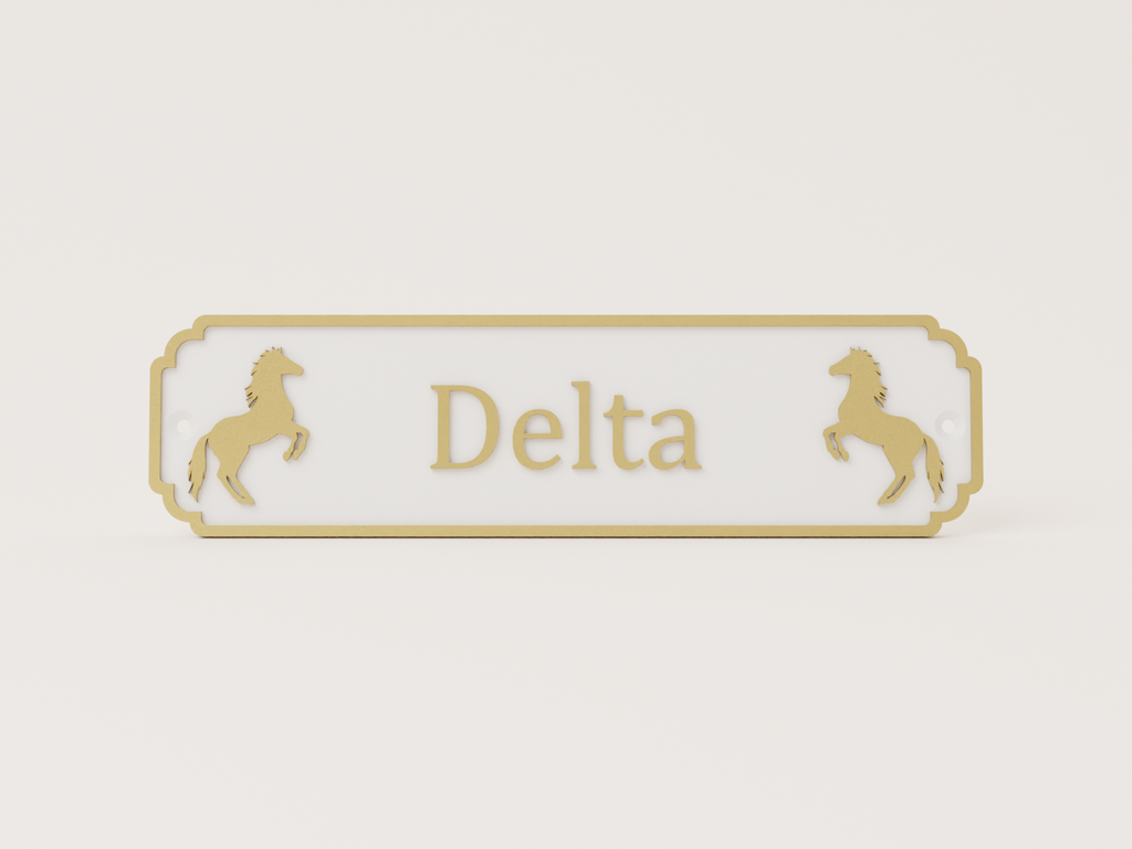 Personalised Stable Door Name Plate - Rearing Horses