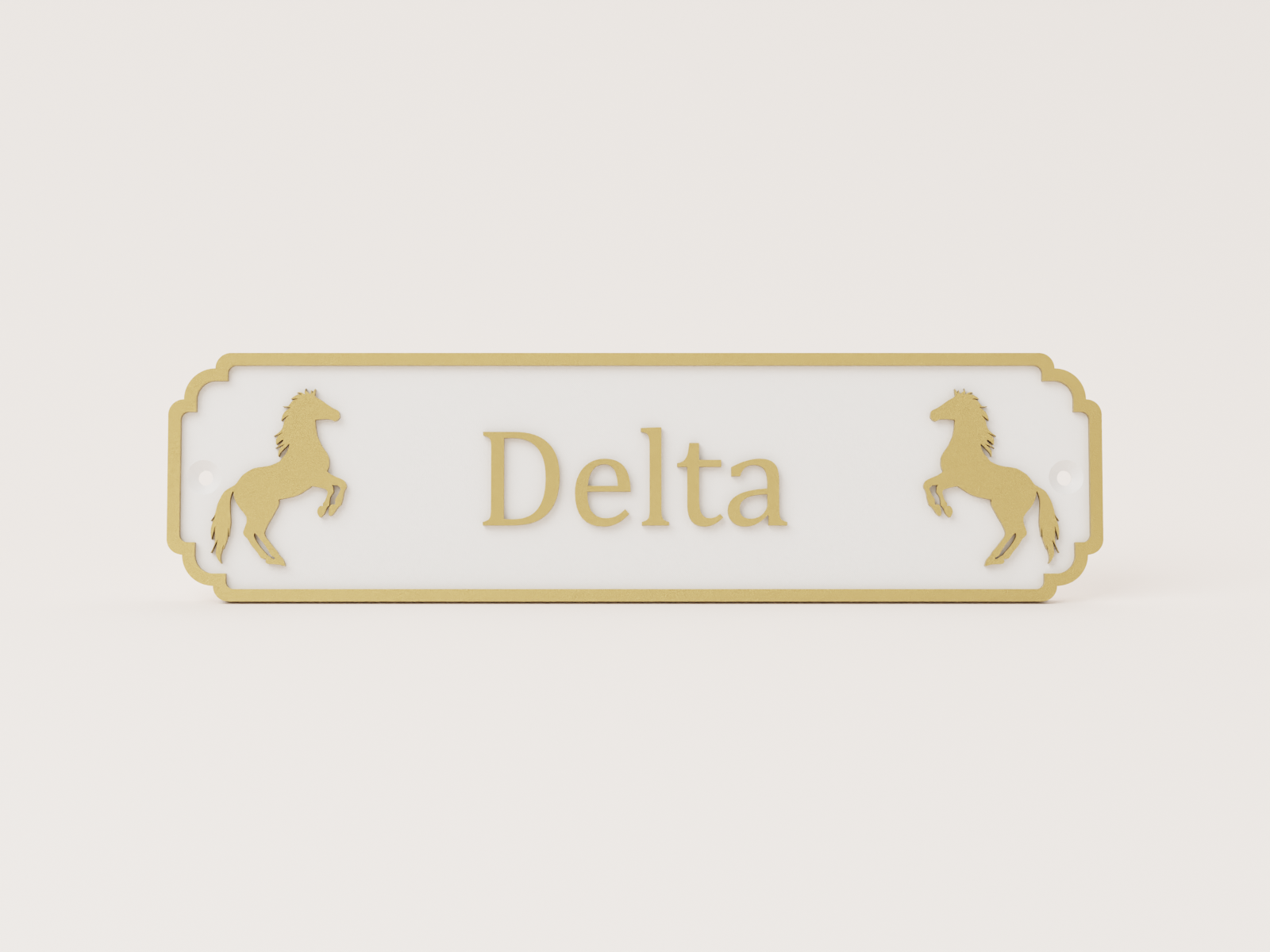 Personalised Stable Door Name Plate - Rearing Horses