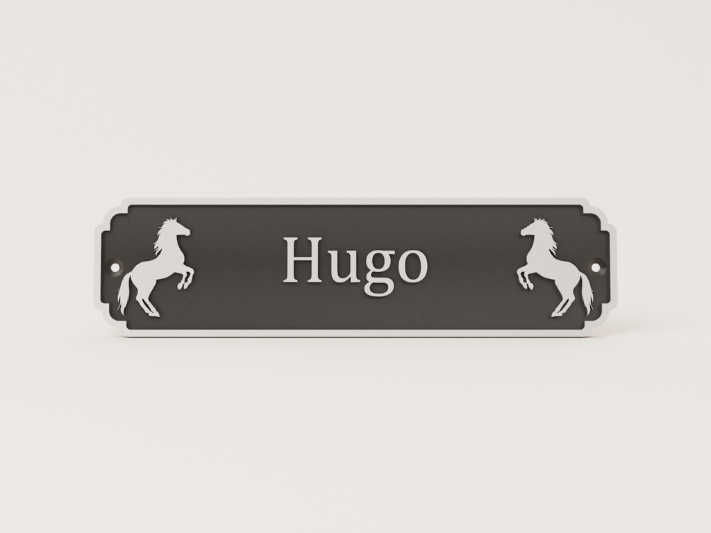 Personalised Stable Door Name Plate - Rearing Horses