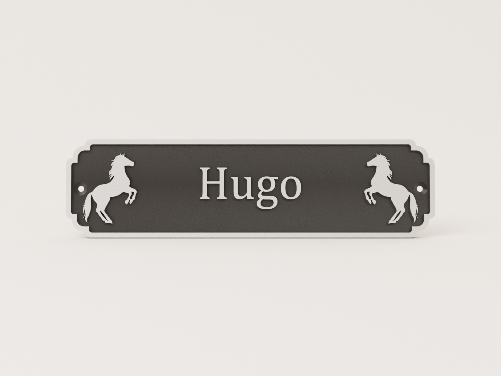 Personalised Stable Door Name Plate - Rearing Horses