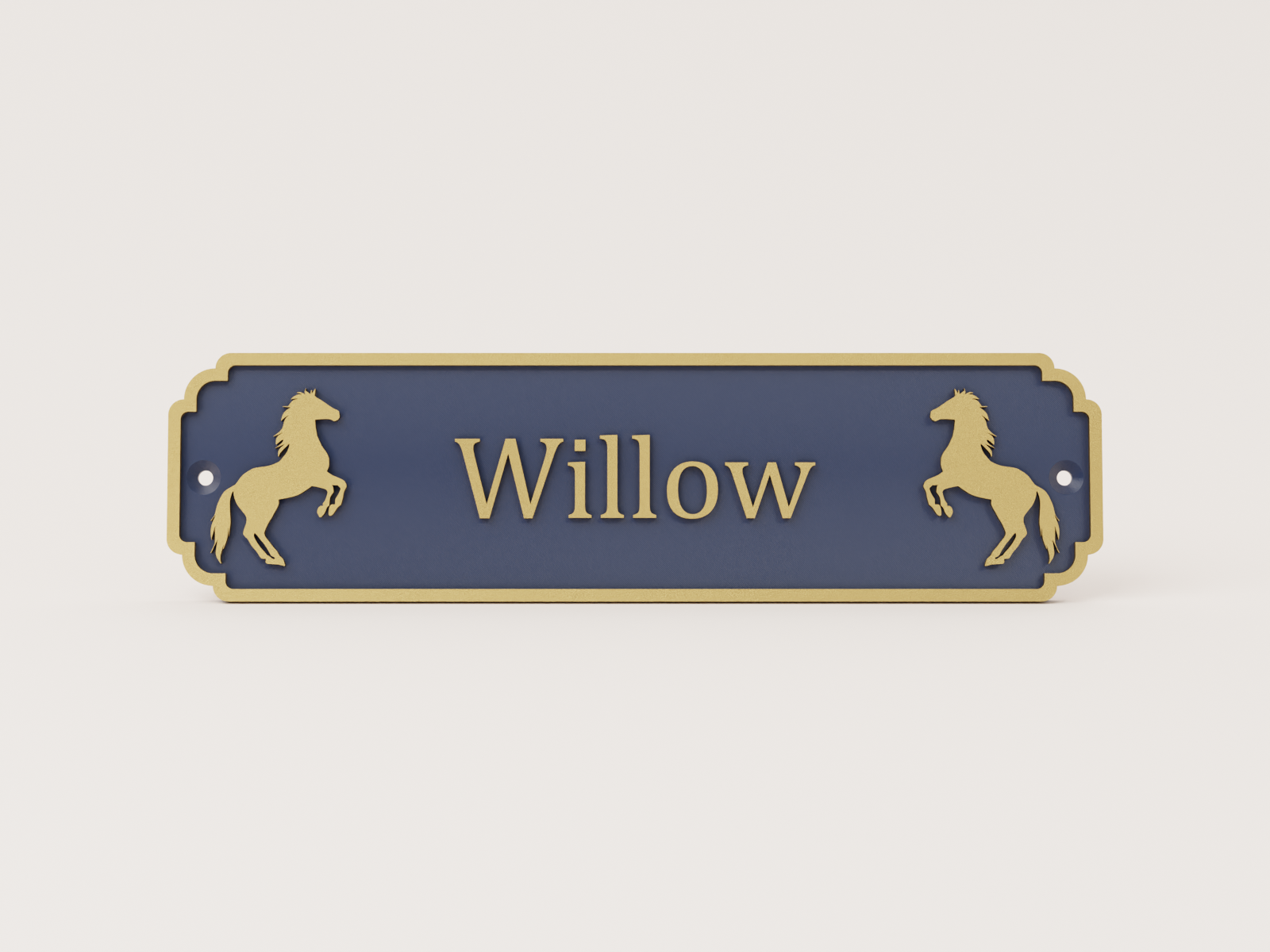 Personalised Stable Door Name Plate - Rearing Horses