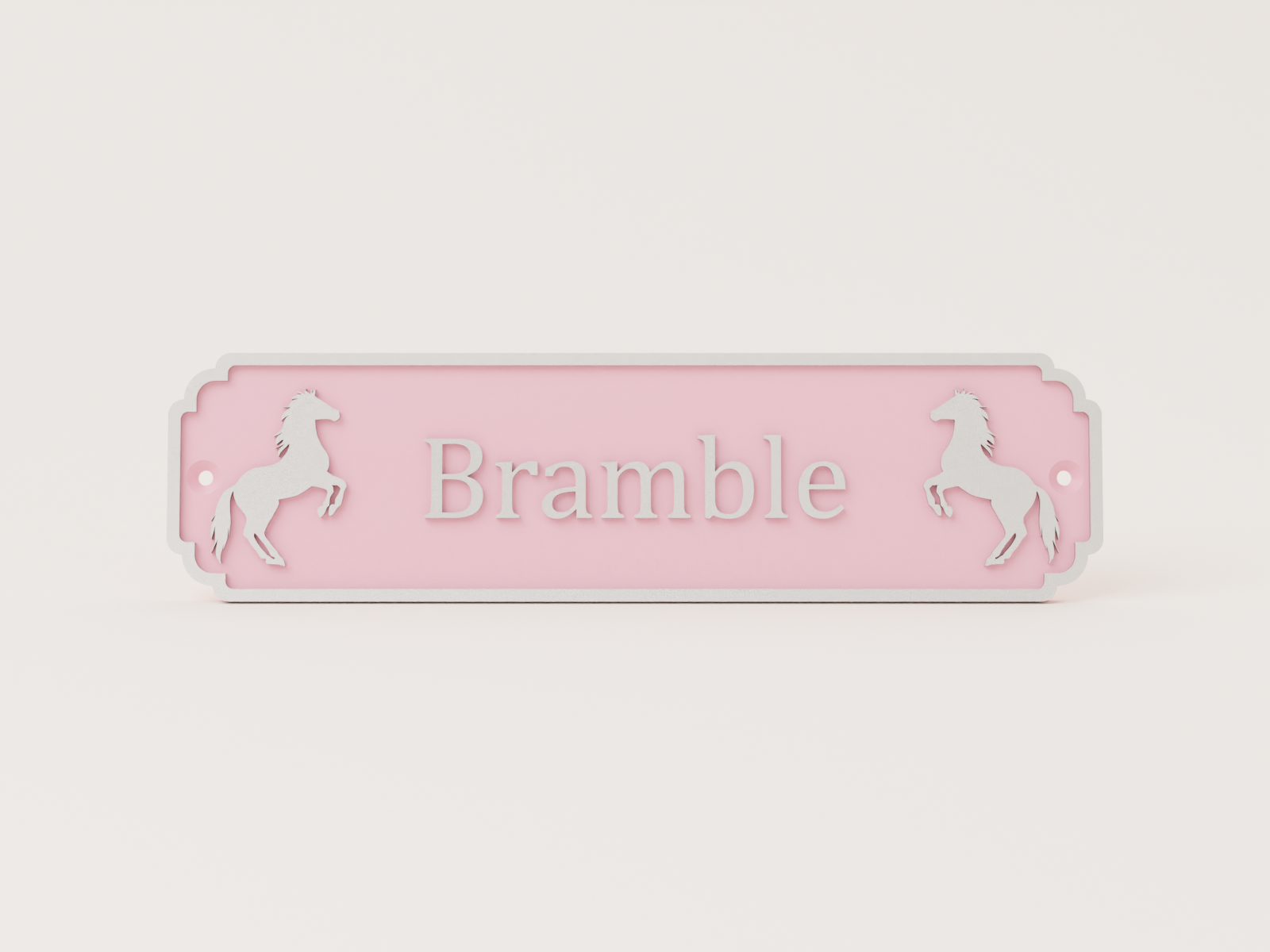 Personalised Stable Door Name Plate - Rearing Horses
